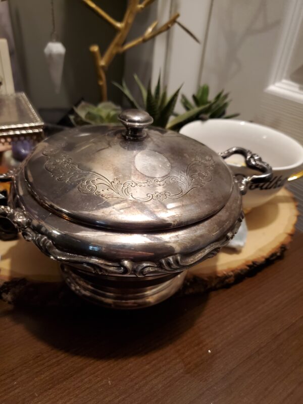 Silver Dish Candle - apple cider - Image 8