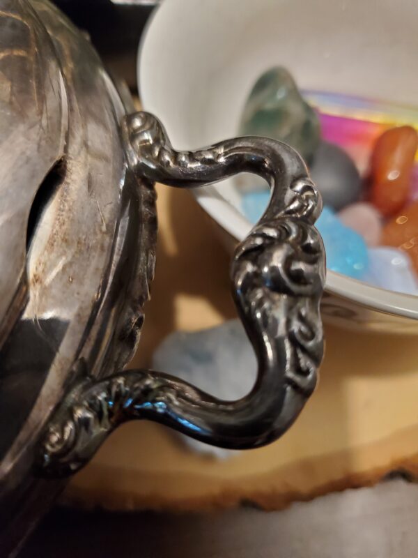 Silver Dish Candle - apple cider - Image 2