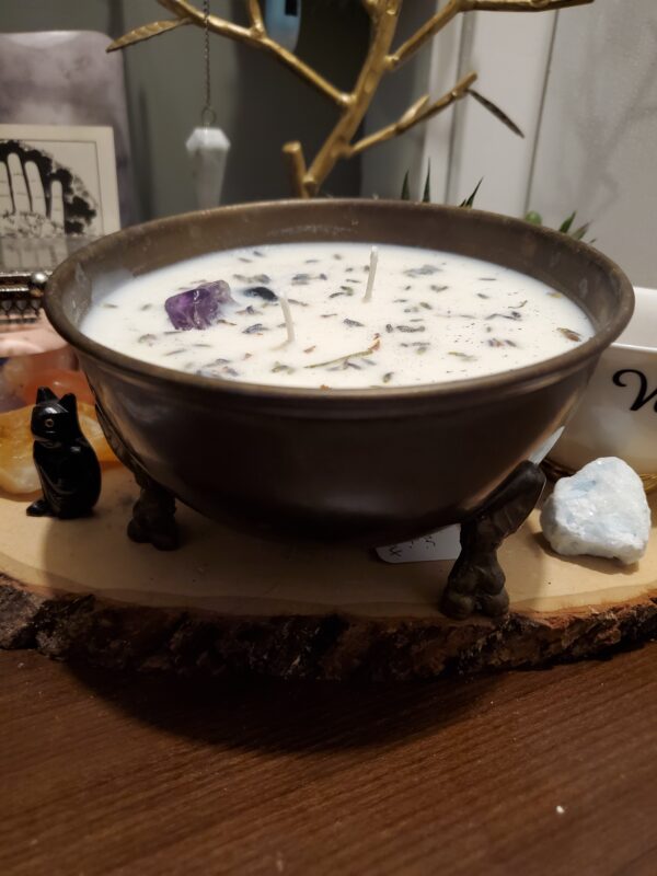 Brass Dish Candle - Vanilla Lavender - Image 2