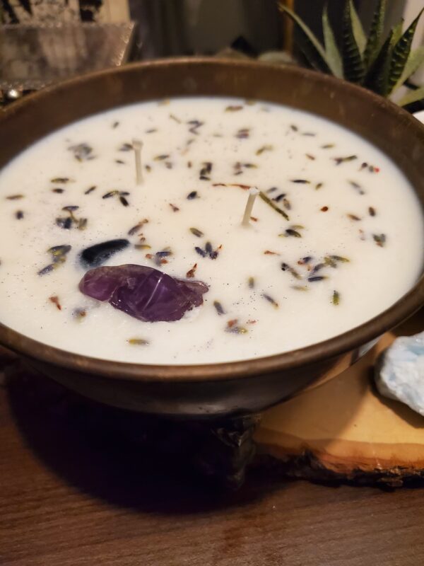 Brass Dish Candle - Vanilla Lavender - Image 5