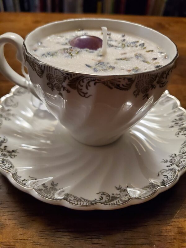 Tea cup candle -  Vanilla Lavender - Image 2