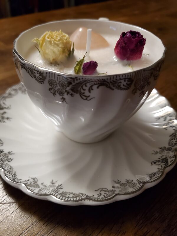 Tea cup candle -  Vanilla Rose